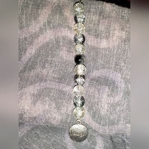 Laugh beaded keychain